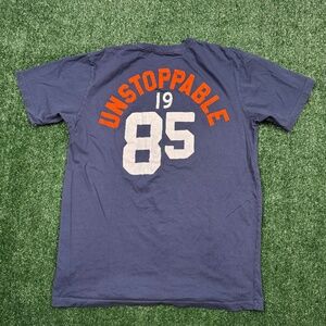 Roots Of Fight Walter Payton Graphic T Shirt Men's Size L Blue Short Sleeve Tee